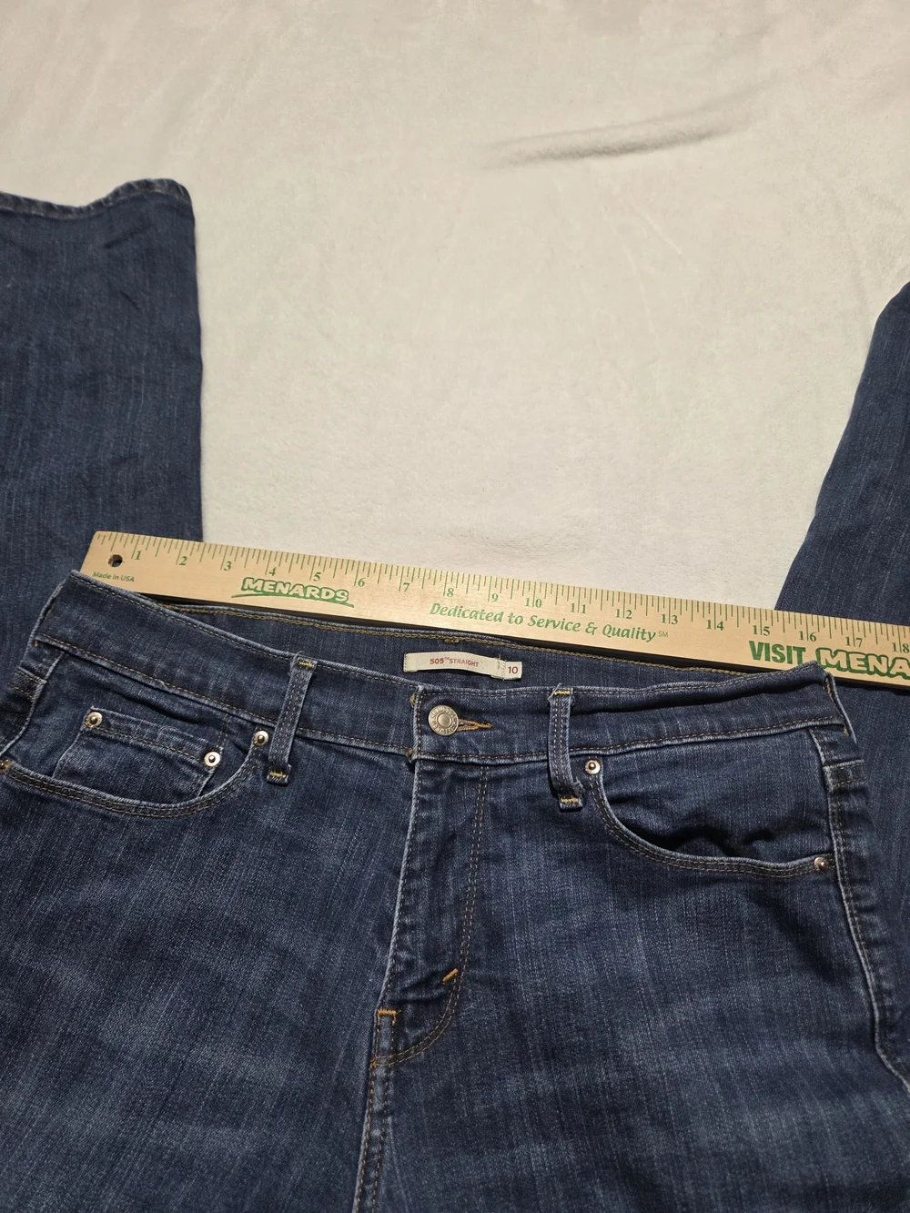 Levi's Men's 505 Regular Fit Jeans Size 10L (30×34) Blue Denim